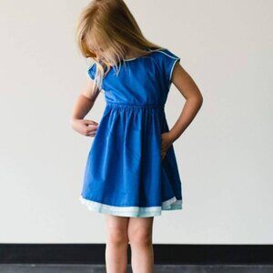 Girls Bijou Sauvage Clothier Sazerac Royal Light Blue Maddox Dress Bloomers sz 3